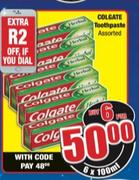 Colgate Toothpaste Assorted-6 x 100ml