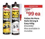 Pattex No More Nails Strong & Easy 81445582-400g Each