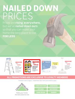 Leroy Merlin : Nailed Down Prices (12 August - 03 September 2024), page 1