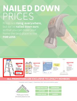 Leroy Merlin : Nailed Down Prices (12 August - 03 September 2024), page 1