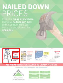 Leroy Merlin : Nailed Down Prices (12 August - 03 September 2024), page 1