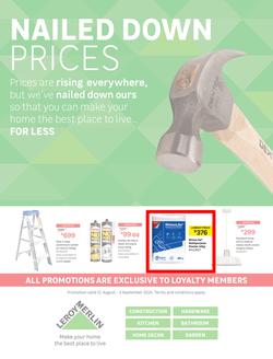 Leroy Merlin : Nailed Down Prices (12 August - 03 September 2024), page 1