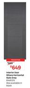 Inteior Door Milano Horizontal Slats Grey 81481215