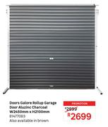Doors Galore Rollup Garage Door Aluzinc Charcoal W2450mm x H2100mm 81477083