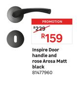 Inspire Door Handle & Rose Arosa Matt Black 81477960