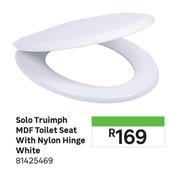 Triumpah Solo MDF Toilet Seat With Nylon Hinge White 81425469
