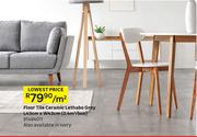 Floor Tile Ceramic Lethabo Grey L43cm x W43cm (2.4 Sqm/Box) 81484011-Per Sqm