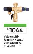 Kwikot 22mm 600 Kpa Multi Function Valve 81424748