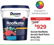 Duram 20L Roofkote Acrylic Roof Paint Grey 81417394