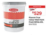 Plascon 20L True Colour Wall Paint Fresh White 81417035