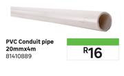 PVC Conduit Pipe 20mm x 4m 81410889