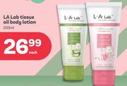 LA Lab Tissue Oil Body Lotion-200ml Each