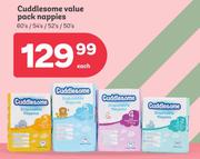 Cuddlesome Value Pack Nappies 60's/54's/52's/50's-Each