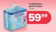 Cuddlesome Gentle Wipes-3 x 80's