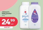 Johnson's Baby Powder-200g Each