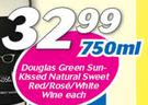 Douglas Green Sun-Kissed Natural Sweet Red/Rose/White Wine-750ml Each