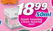 Pond's Vanishing Cream Assorted-50ml Each