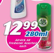 Air Wick Air Freshener Assorted-280ml Each