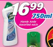 Handy Andy Assorted-750ml Each