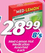 Med Lemon Hot Medication Assorted-8's Pack Each