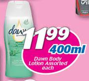 Dawn Body Lotion Assorted-400ml Each