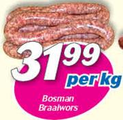 Bosman Braaiwors-Per Kg
