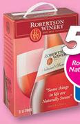 Robertson Winery Natural Sweet Rose Slimline Box-3Ltr