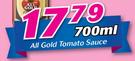All Gold Tomato Sauce-700ml