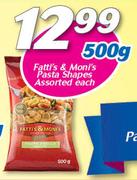 Fatti's & Moni's Pasta Shapes Assorted-500g