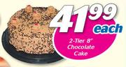 2-Tier 8" Chocolate Cake Each