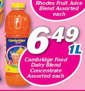 Cambridge Food Dairy Blend Concentrate Assorted-1Ltr Each