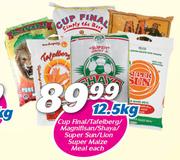 Cup Final/Tafelberg/Magnifisan/Shaya/Super Sun/Lion Super Maize Meal-12.5Kg Each