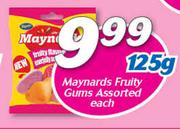 Maynards Fruity Gums Assorted-125g Each