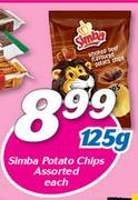 Simba Potato Chips Assorted-125g Each