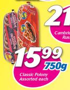 Classic Polony Assorted-750g Each