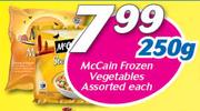 McCain Frozen Vegetables Assorted-250g Each