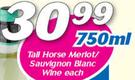 Tall Horse Merlot/Sauvignon Blanc Wine-750ml
