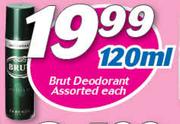 Brut Deodorant Assorted-120ml
