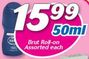 Brut Roll-On Assorted-50ml