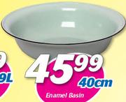 Enamel 40Cm Basin