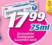 Sensodyne Toothpaste Assorted-75ml