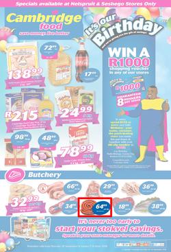 Cambridge Food Nelspruit : September Month End (20 Sept - 7 Oct 2018), page 1
