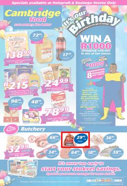 Cambridge Food Nelspruit : September Month End (20 Sept - 7 Oct 2018), page 1