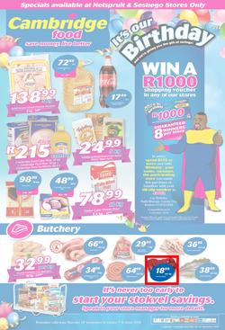 Cambridge Food Nelspruit : September Month End (20 Sept - 7 Oct 2018), page 1