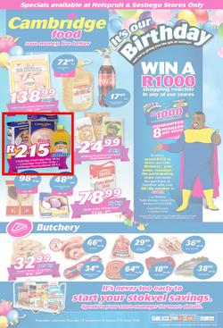 Cambridge Food Nelspruit : September Month End (20 Sept - 7 Oct 2018), page 1
