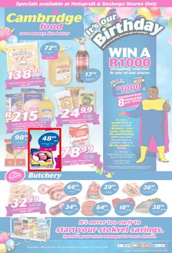 Cambridge Food Nelspruit : September Month End (20 Sept - 7 Oct 2018), page 1