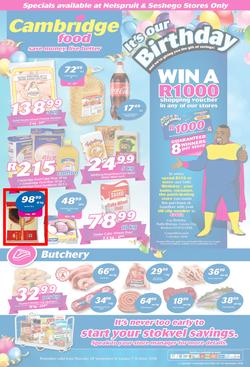 Cambridge Food Nelspruit : September Month End (20 Sept - 7 Oct 2018), page 1