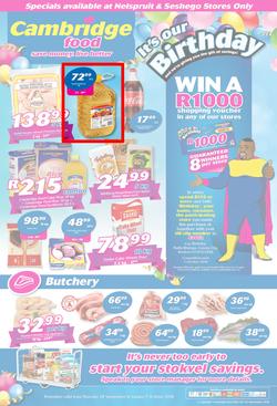 Cambridge Food Nelspruit : September Month End (20 Sept - 7 Oct 2018), page 1
