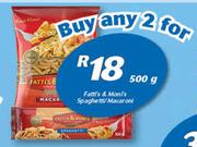 Fatti's & Moni's Spaghetti/Macaroni-2x500g