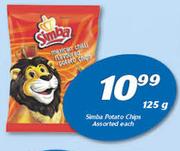 Simba Potato Chips-125g Each